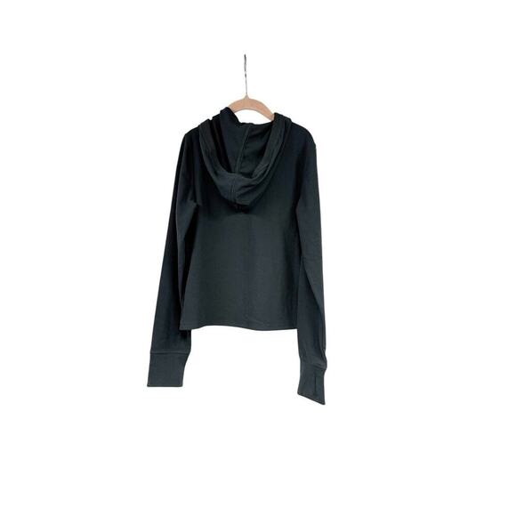 Abercrombie Kids Black Soft Half Zip Pullover Long Sleeve Active Top 9/10 New - Picture 2 of 7